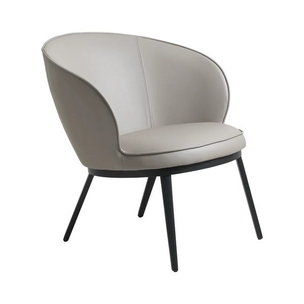 Poltrona grigia e beige in similpelle  Gain - Unique Furniture