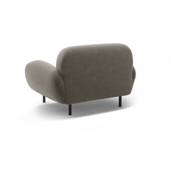 Poltrona grigia con rivestimento in bouclé Poppy – Micadoni -image-2