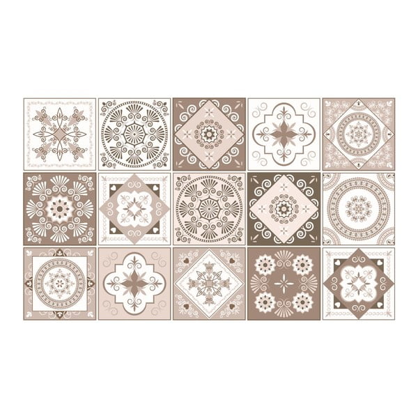 Set di 15 adesivi murali decorativi, 15 x 15 cm Ezeiza - Ambiance-image-2