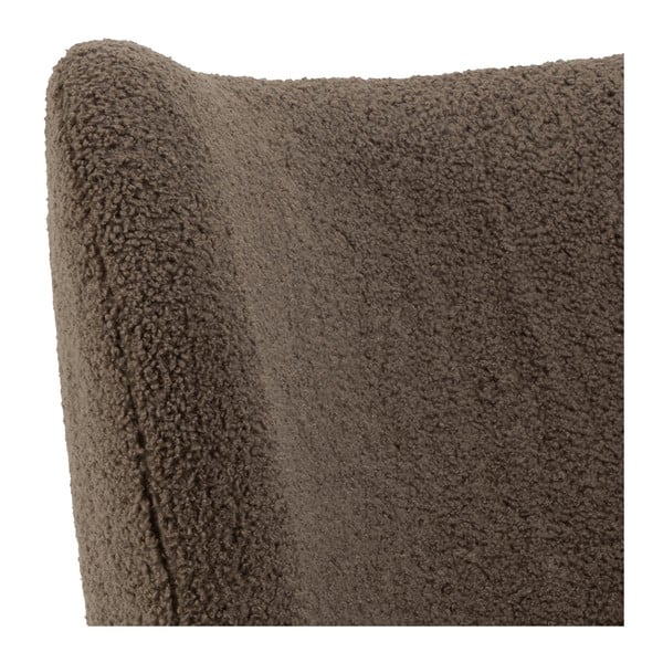 Poltrona marrone in tessuto bouclé Elmont - Actona-image-4