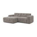 Divano angolare grigio (con penisola a sinistra/con chaise lounge) Melva – Ropez