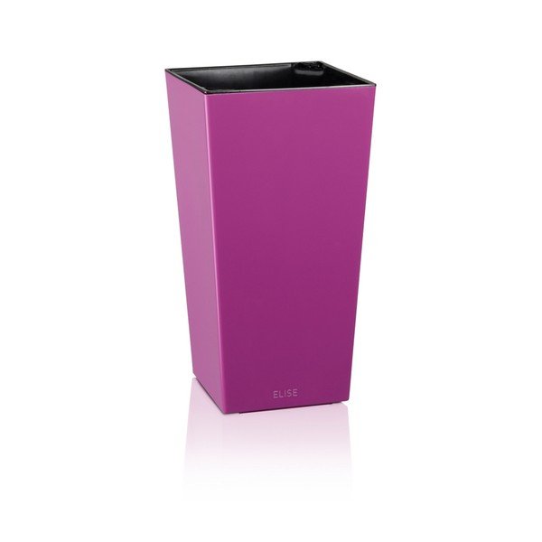 Lesklý fuchsiový květináč vhodný i do exteriéru Gardenico Elise, výška 58 cm