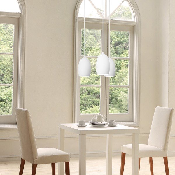 Pendente bianco a tre bracci Elementare opaco, ⌀ 14 cm Ume - Sotto Luce-image-1