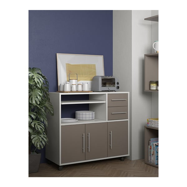 Mobile da cucina grigio con ripiani Marius - TemaHome-image-4