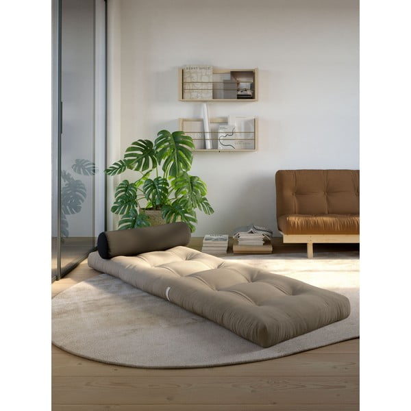 Materasso futon bianco e grigio 70x200 cm Wrap Natural/Dark Grey - Karup Design-image-4