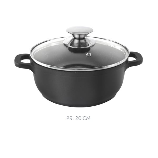 Set di pentole in alluminio da 5 pezzi con 3 coperchi e una griglia Grande - Orion-image-4