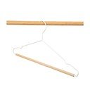 Set di 2 appendiabiti bianchi con dettaglio in legno Smerigliato - Compactor