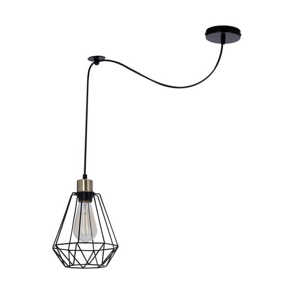 Lampada a sospensione in metallo nero 100x19 cm Primo - Candellux Lighting