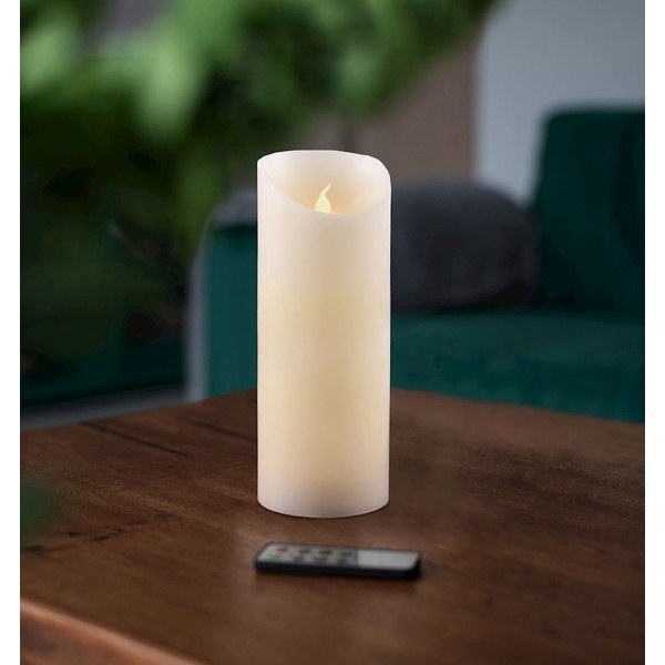 LED svíčka s dálkovým ovládáním DecoKing Wax, výška 20 cm