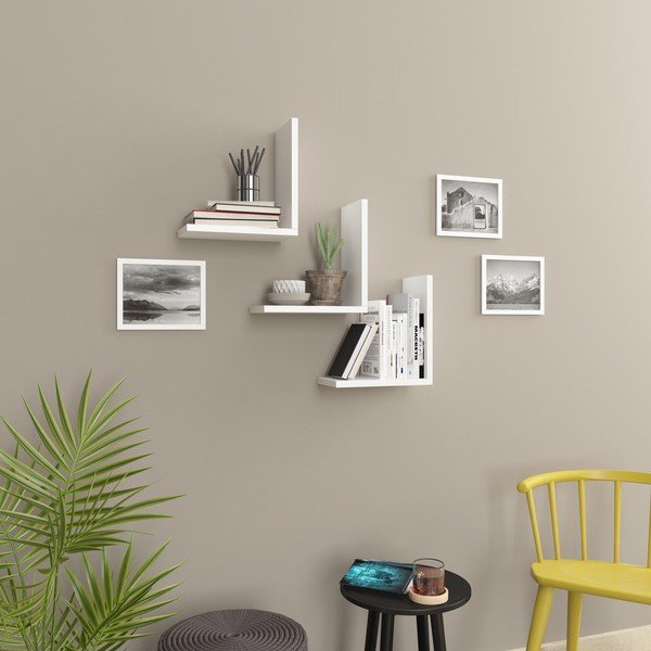 Mensole bianche in set da 3 Wesley - Kalune Design-image-2
