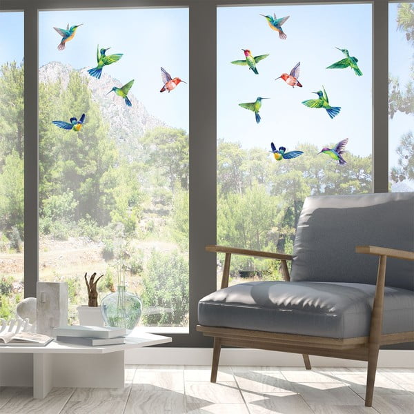 Set di adesivi per finestre 20 pezzi 40x60 cm Hummingbirds - Ambiance-image-1