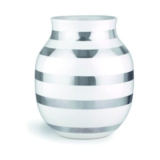 Vaso in ceramica bianco/argento Omaggio - Kähler Design