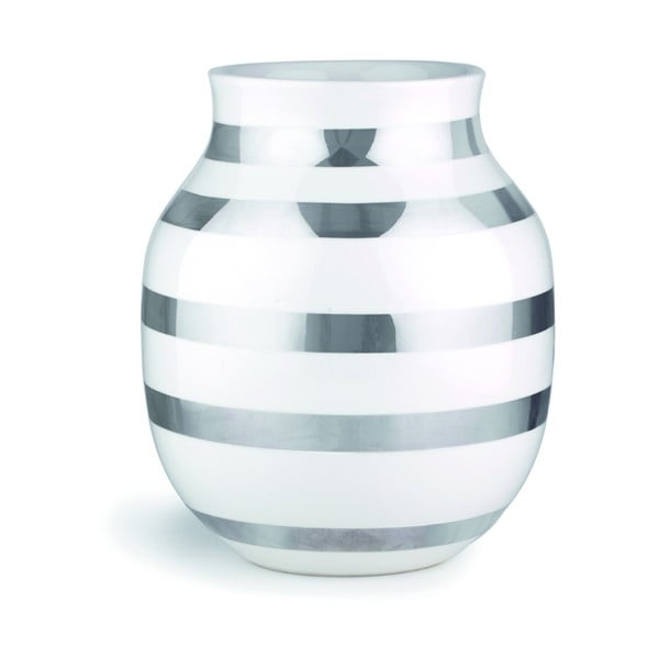 Vaso in ceramica bianco/argento Omaggio - Kähler Design