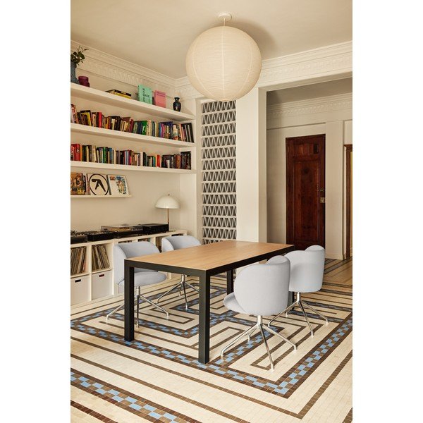 Tavolo da pranzo con piano in rovere massiccio 75x180 cm Alma – Teulat-image-1