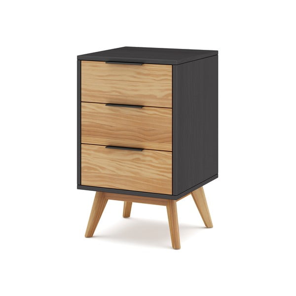 Comodino in legno di pino in colore naturale Lavis - Marckeric-image-3