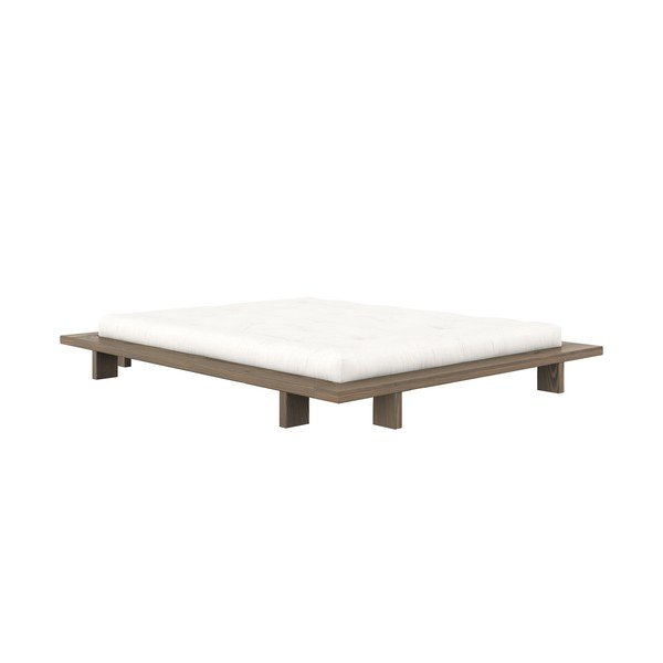 Hnědá dvoulůžková postel z borovicového dřeva s roštem 180x200 cm Japan – Karup Design-image-3