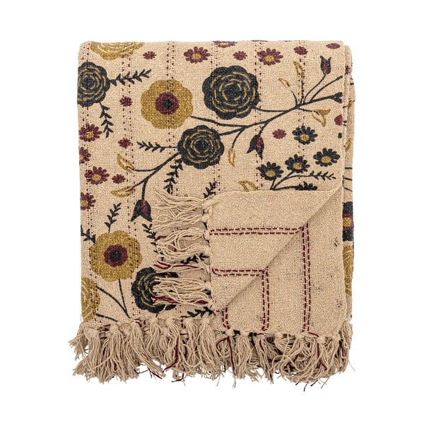 Coperta marrone in cotone riciclato 130x160 cm Eydis – Bloomingville-image-4