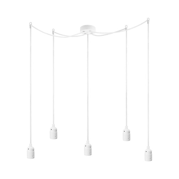 Lampada a sospensione bianca a cinque bracci Attacco lampadina Uno - Sotto Luce
