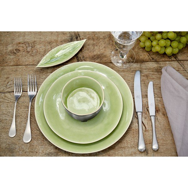 Ciotola in gres verde chiaro-nero su gambe , ⌀ 14 cm Riviera - Costa Nova-image-3