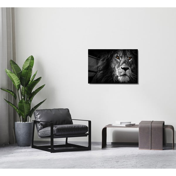 Pittura su vetro 70x50 cm Lion - Wallity-image-3