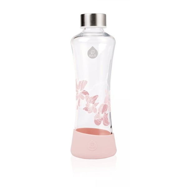 Bottiglia di vetro rosa da viaggio 0,55 l Urban Jungle - Equa