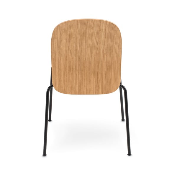 Sedie da pranzo in set marrone cognac/di colore naturale con effetto rovere impilabili 2 pz Book – Gazzda-image-4