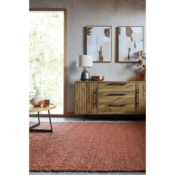 Tappeto color terracotta tessuto a mano 120x170 cm Finley – Flair Rugs-image-2