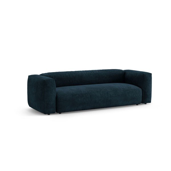 Divano componibile blu scuro allungabile con rivestimento in velluto 264 cm – Micadoni -image-3