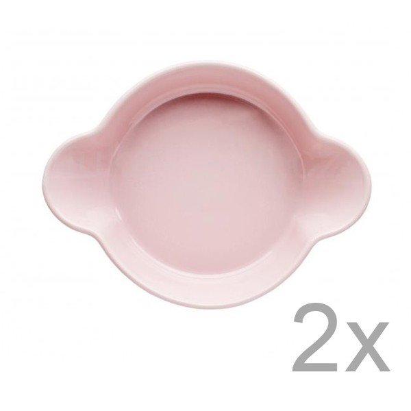 Set di 2 ciotole in porcellana rosa Piccadilly Caroline, 13 x 17,5 cm - Sagaform