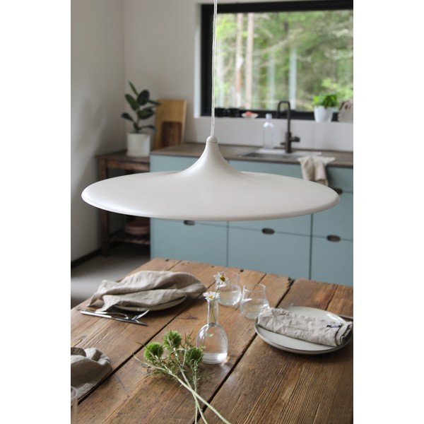 Lampadario LED beige in metallo con intensità regolabile ø57x13 cm Beam – Markslöjd-image-1