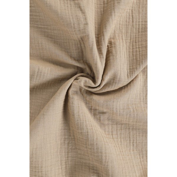 Biancheria da letto in mussola beige per letto matrimoniale 200x200 cm Stonewashed - Mijolnir-image-2