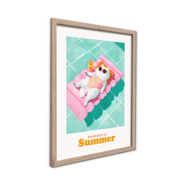 Dipinto stampato con cornice inclusa 30x40 cm Purrrfect – Styler-image-4