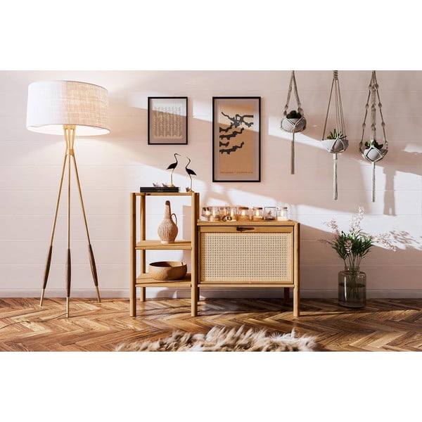 Libreria in legno di quercia in colore naturale 115x86 cm Pola - The Beds-image-4