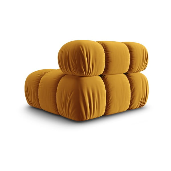 Modulo divano in velluto giallo (parte centrale) Bellis - Micadoni Home-image-4