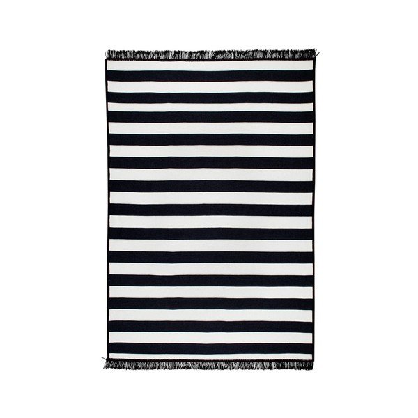Tappeto bifacciale bianco e nero Sentinus, 80 x 150 cm - Cihan Bilisim Tekstil-image-4