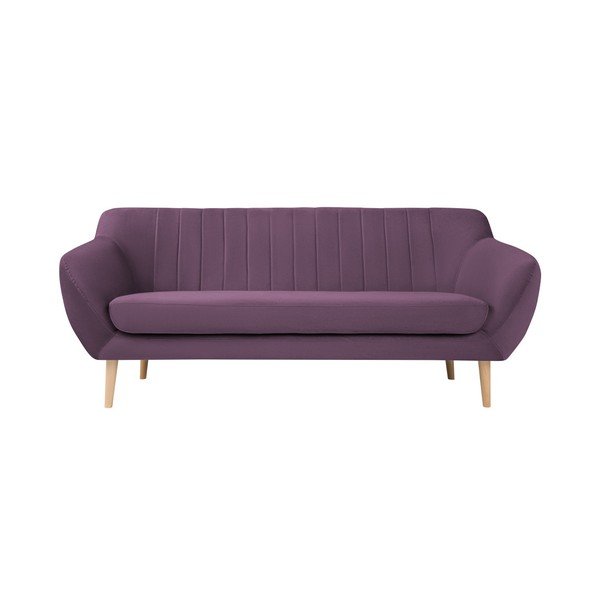 Divano in velluto viola Sardaigne, 188 cm - Mazzini Sofas