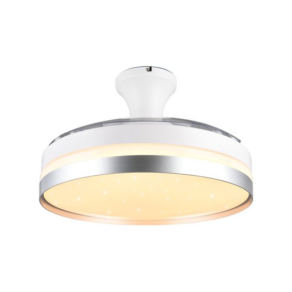 Plafoniera LED bianca/argentata Lindberg – Trio