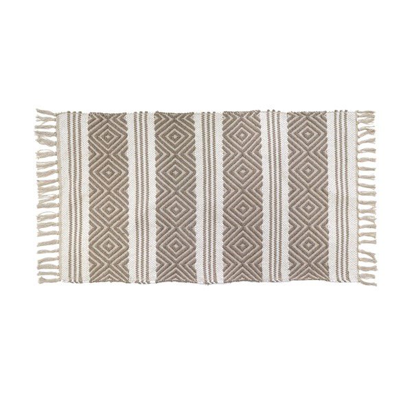 Tappeto di colore naturale in misto cotone lavabile 50x80 cm Murano – douceur d'intérieur