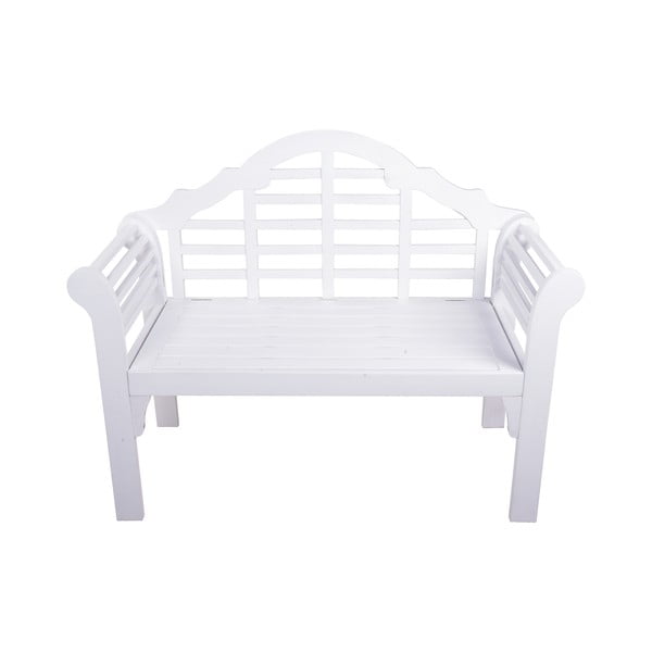 Panchina da giardino in legno bianco Pattaya - Garden Pleasure-image-1