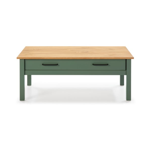 Tavolino da caffè in legno verde Miranda - Marckeric-image-3