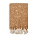 Coperta marrone chiaro in misto lana 130x170 cm Carmel – House Nordic