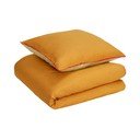 Biancheria da letto in cotone arancione e verde Linea, 140 x 220 cm - Hübsch