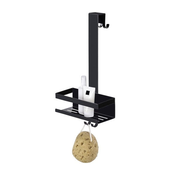 Mensola da bagno da appendere nera in acciaio inox Bribano – Wenko-image-2