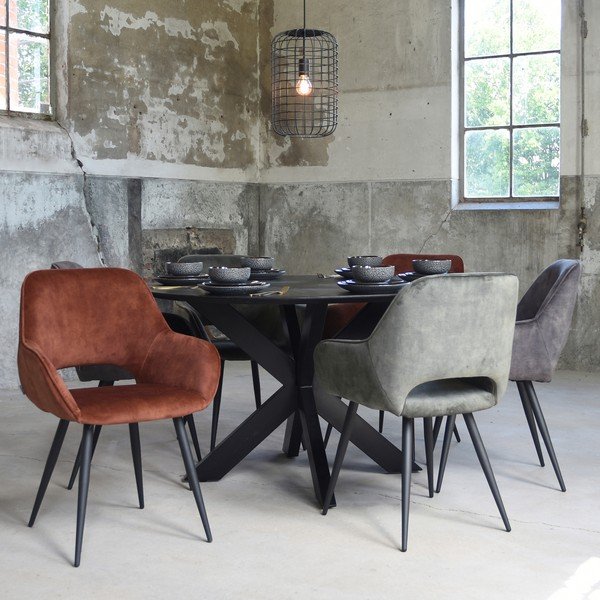 Sedie da pranzo antracite in set da 2 Fer - LABEL51-image-1