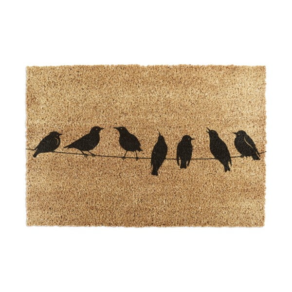 Zerbino in fibre di cocco 60x90 cm Birds On a Wire – Artsy Doormats