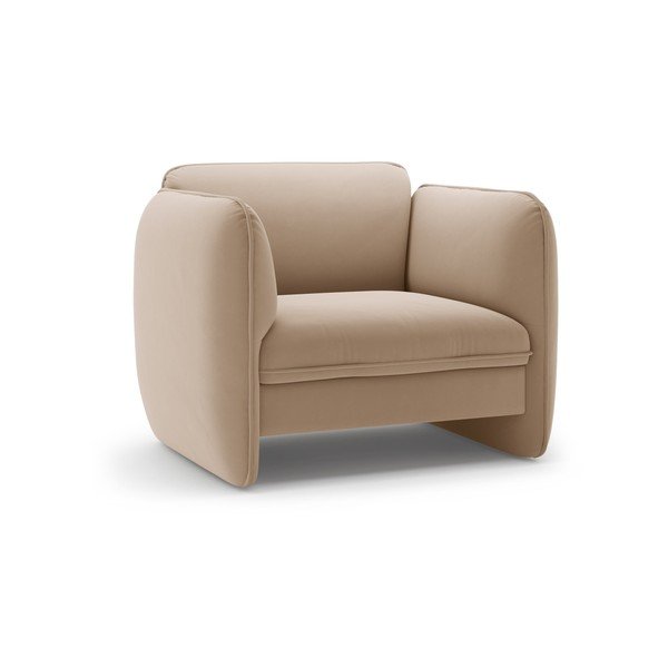 Poltrona marrone con rivestimento in velluto Georgia – Micadoni 