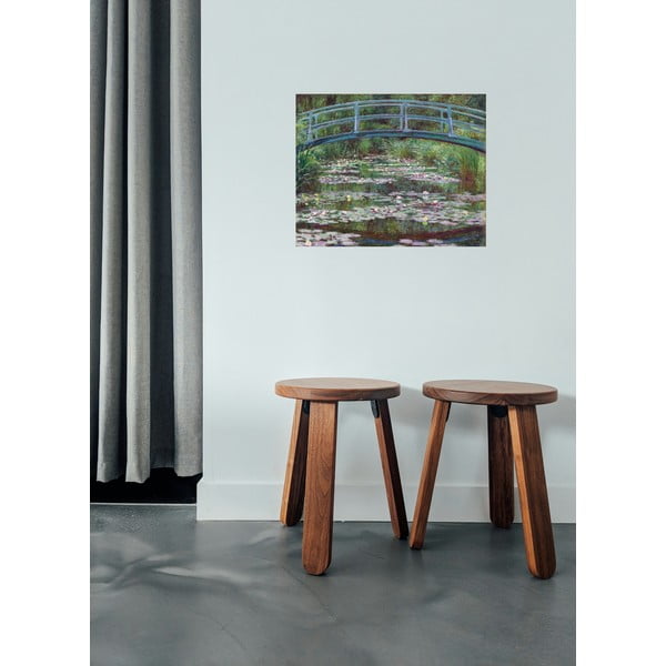 Riproduzione di un dipinto , 50 x 40 cm Claude Monet - The Japanese Footbridge - Fedkolor-image-1