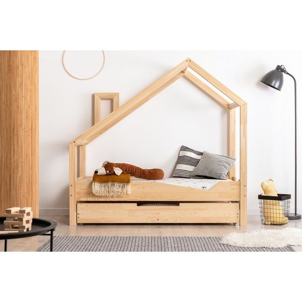 Letto Luna Adra in legno di pino, 100 x 170 cm - Adeko-image-1