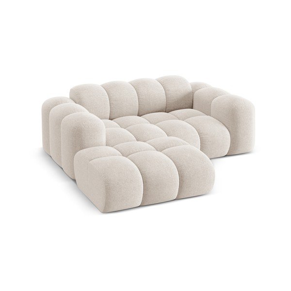 Divano angolare color crema (con penisola a sinistra/con chaise lounge) con rivestimento in ciniglia Treno – Cosmopolitan Design-image-2