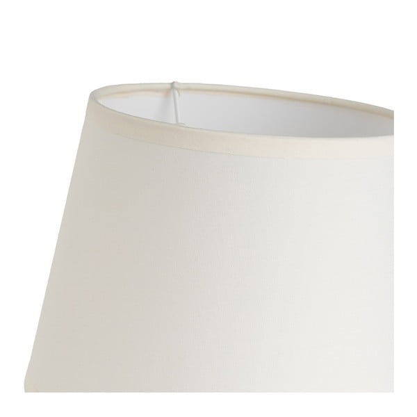 Lampada da tavolo in ceramica color crema con paralume in tessuto (altezza 28 cm) - Casa Selección-image-3